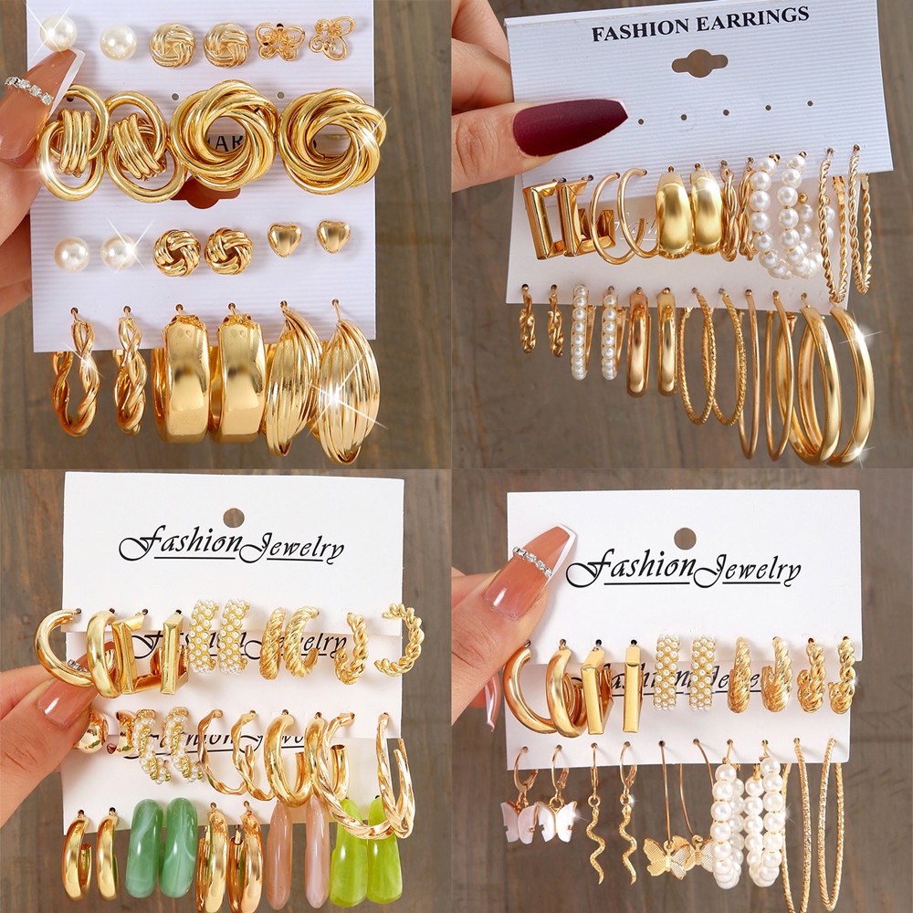 read stock Buy 6 get 1 gift Raya 49 Select Vintage Geometry Earrings