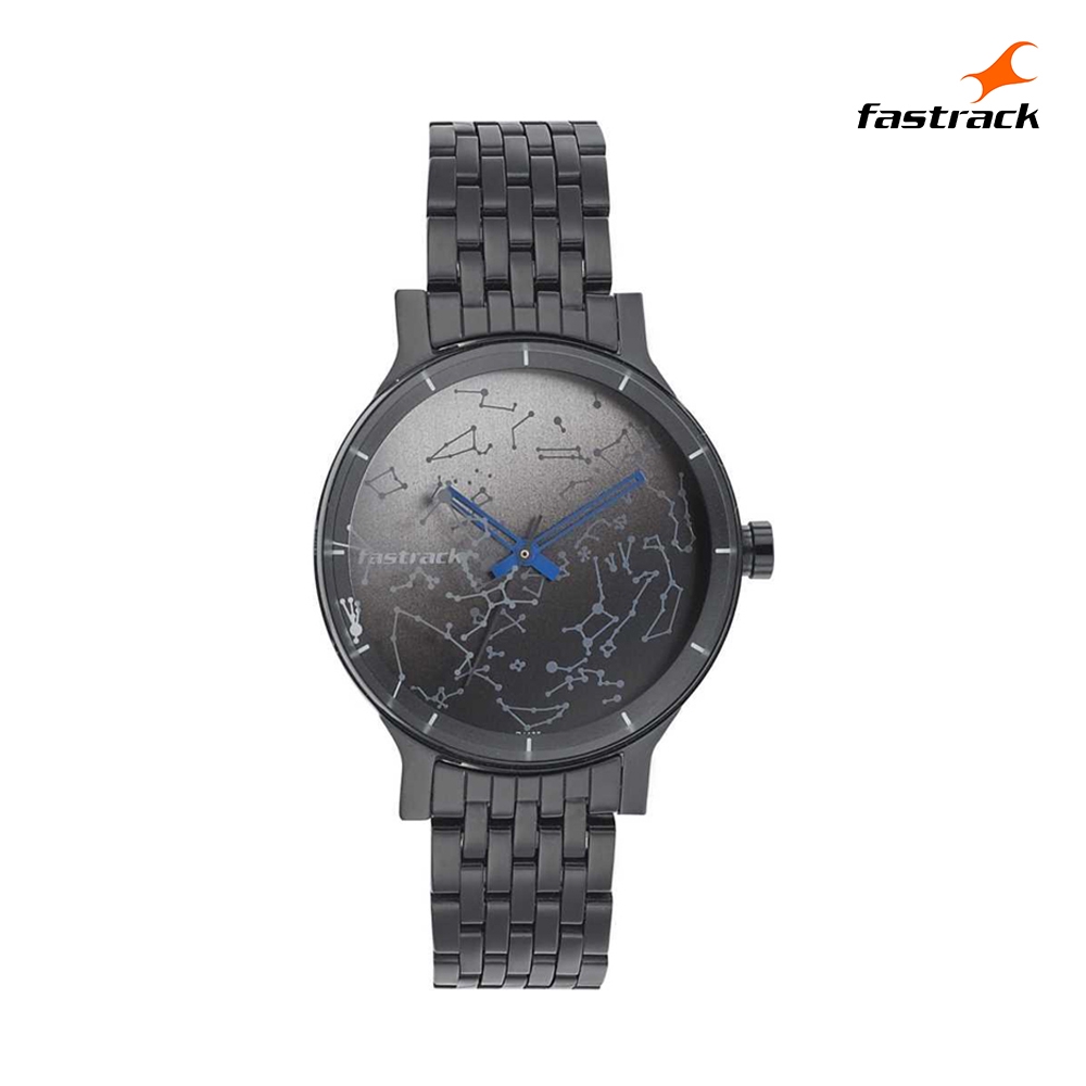 Fastrack ORION - Space Rover Metal Strap Black And Grey Dial Analog ...