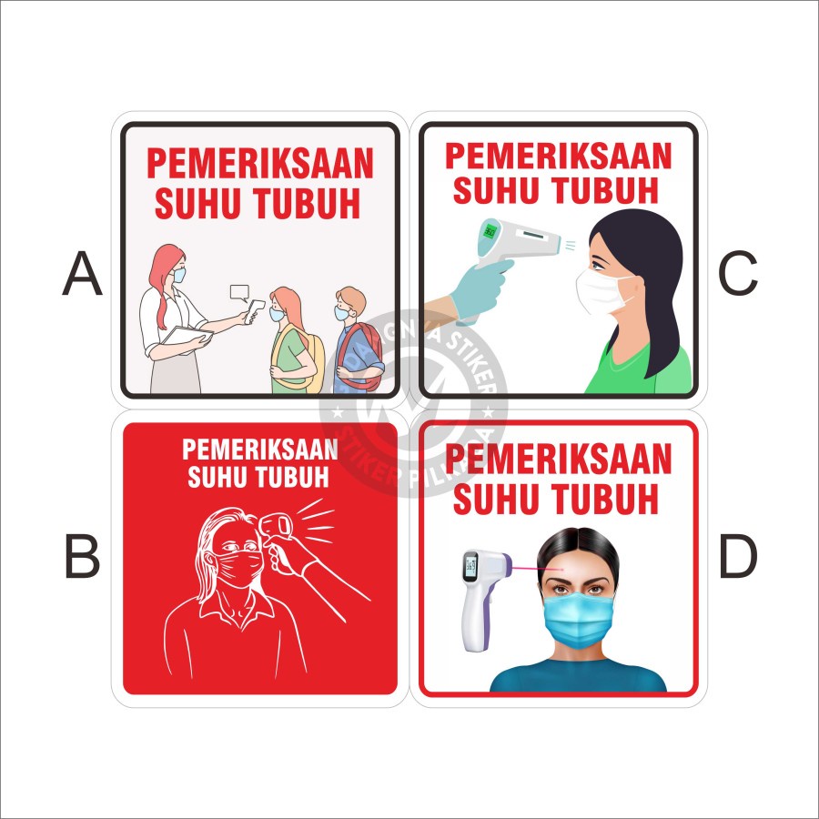 Body Temperature Examination Sticker 20X20CM - 15x15cm | Shopee Malaysia