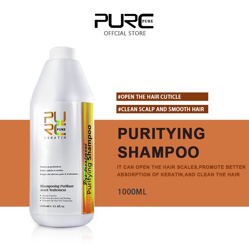 PURC Keratin Hair Shampoo Purifying Hair Deep Cleaning Professional