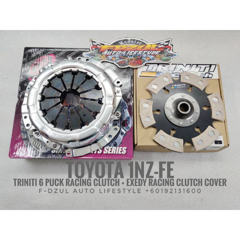 Toyota 1NZ-FE Triniti 6 Puck Racing Clutch With Exedy Racing Clutch ...