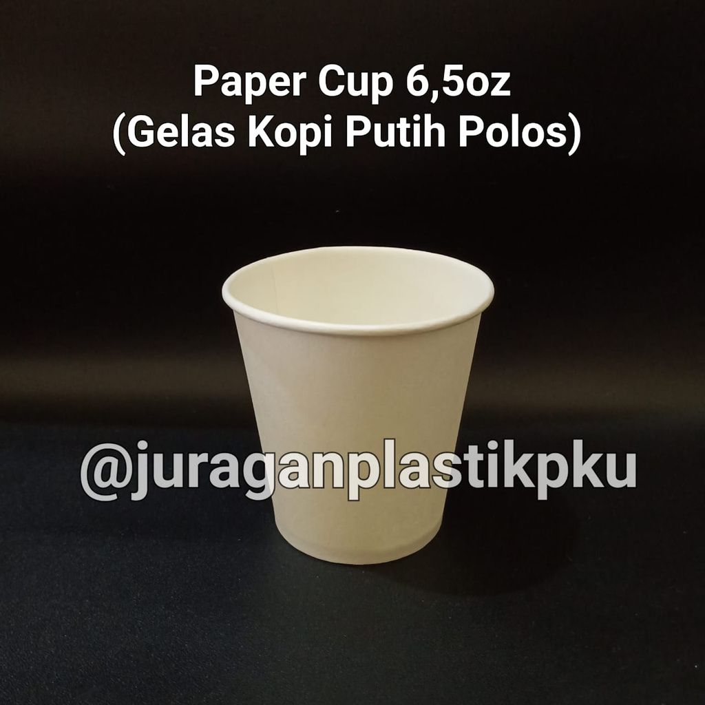 PUTIH Paper Cup 6,5 oz / Espresso Coffee Paper Cup / Jasuke | Plain ...