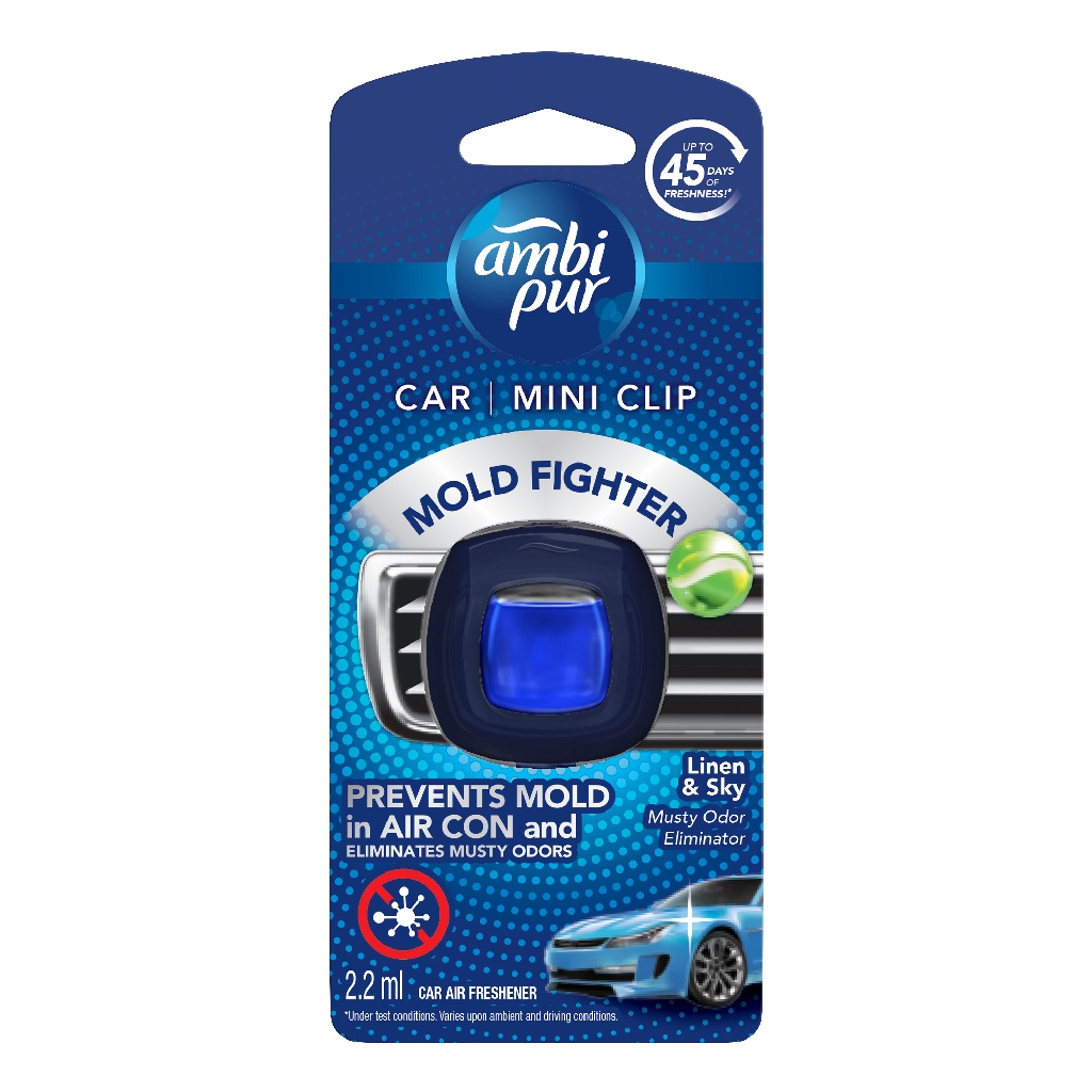 Ambi Pur Car Air Freshener Mini Clip Linen & Sky (2.2ml)