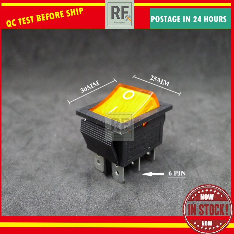 Ac On Off Switch Ac250 15a Power Switches With Neon Lamp Rocker Switch