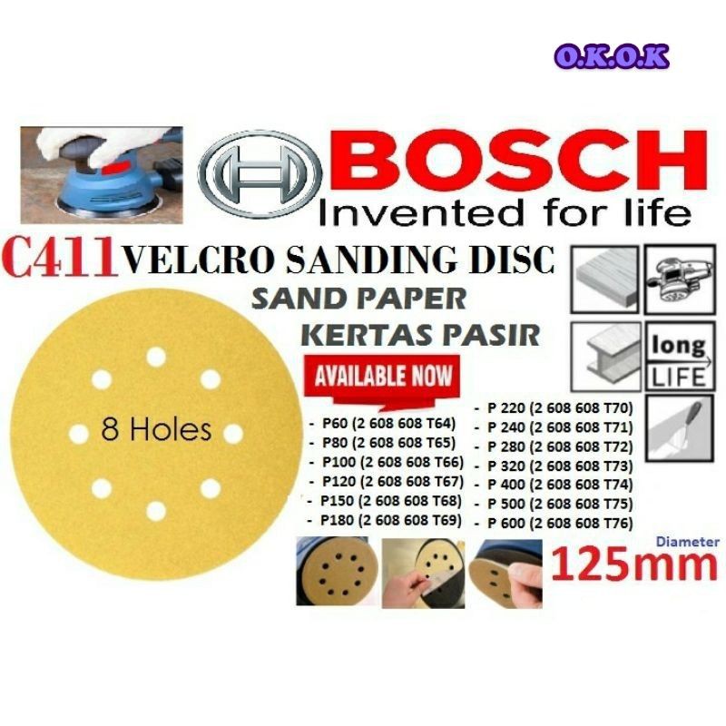 Bosch Velcro Sanding Disc 魔术贴砂纸 Kertas Pasir Velcro Shopee Malaysia