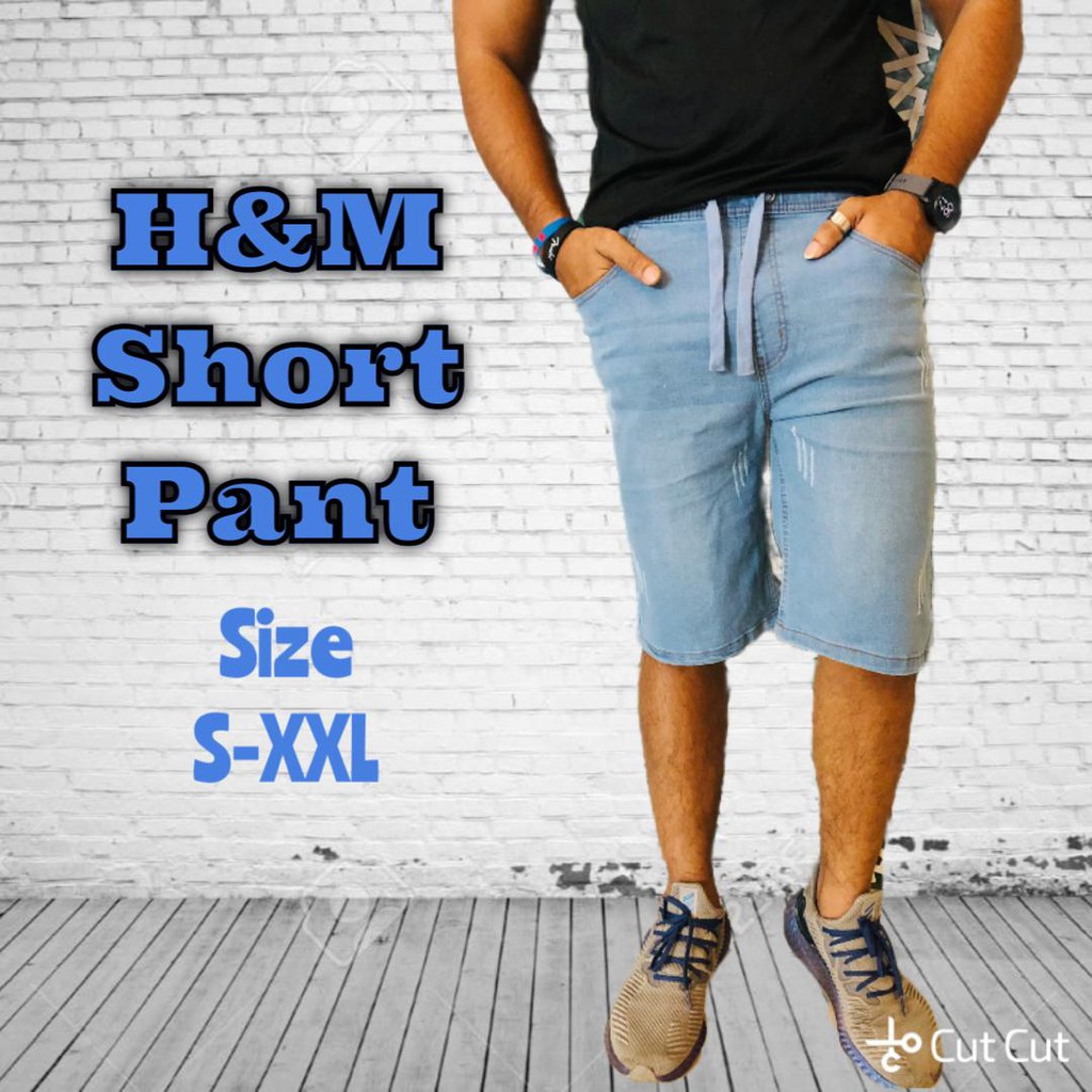 ReadyStock H M Jeans Denim Stretchable Short Pants Shopee Malaysia