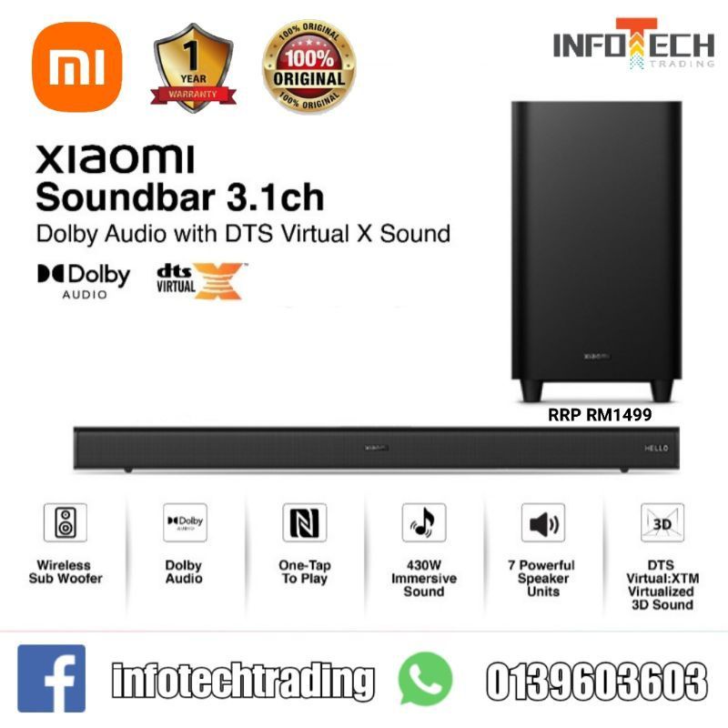 Mi soundbar deals power output