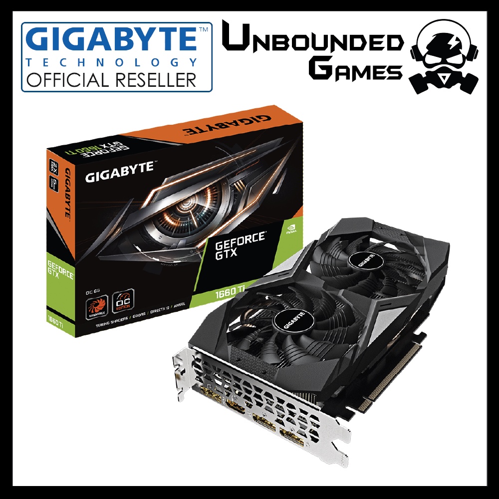 GIGABYTE GRAPHIC CARD Nvidia GEFORCE GTX 1660TI OC 6GB GDDR6 - GV