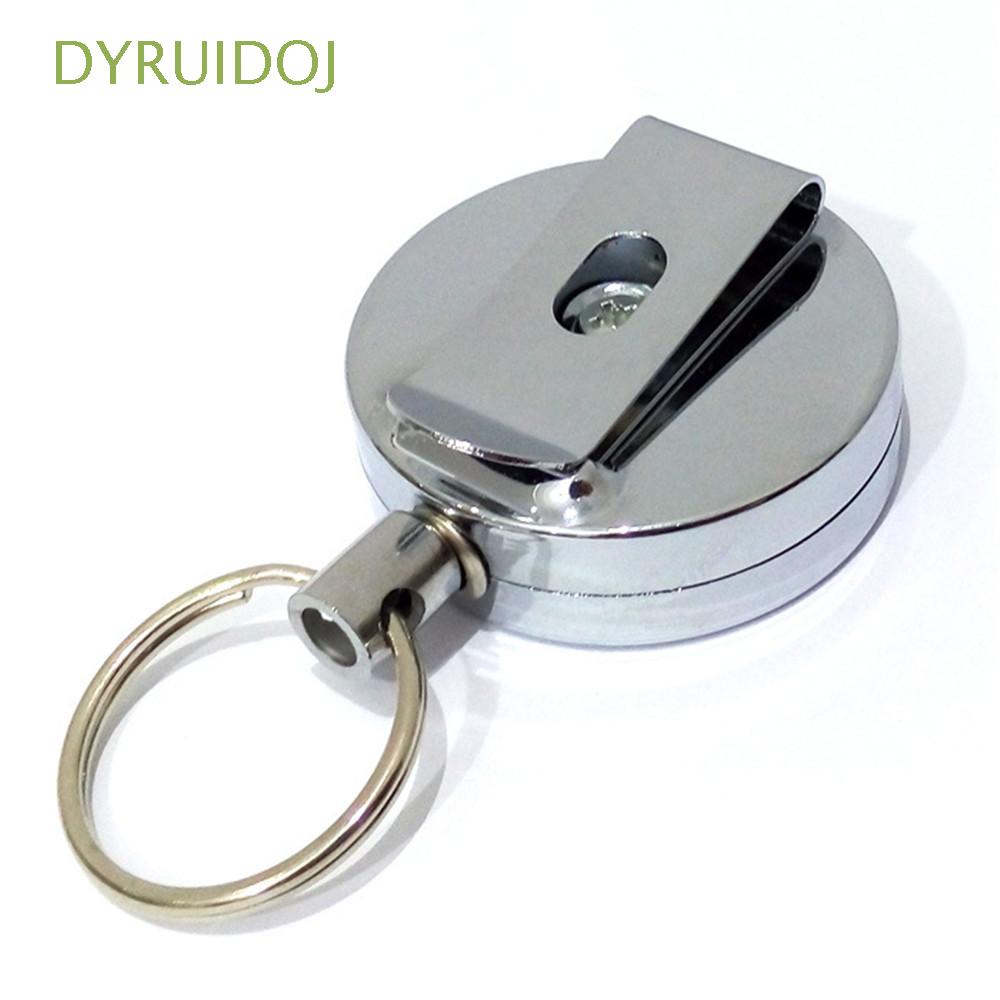 1Pcs Outdoor Retractable Wire Rope Retractable Keychain Reel Retractable  Key Chain with Steel Cable Key Ring Retractable Tool