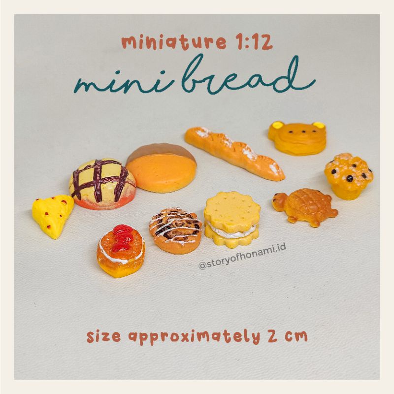 MINIATURE 1:12 MINI BREAD SMALL BREAD (BUNDLE SET) TOY FOOD | Shopee ...