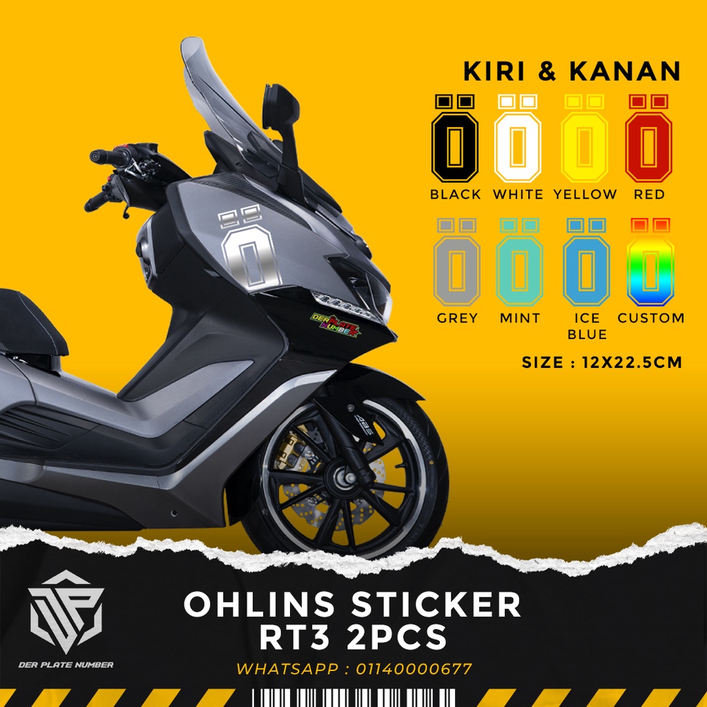 OHLINS STICKER WMOTO RT3 | Shopee Malaysia