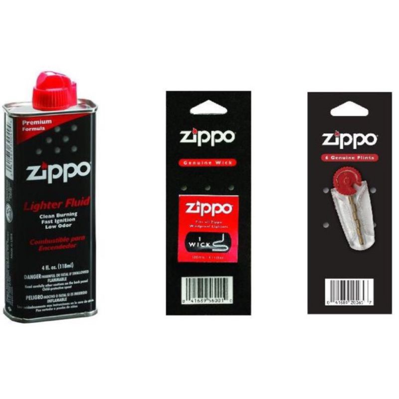 Original Zippo Lighter Fluid + Flint + Wick Shopee Malaysia