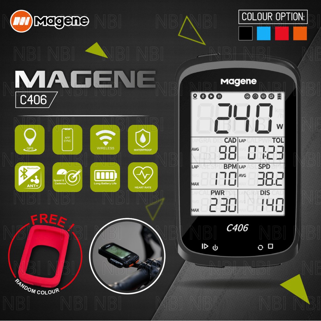 【Ready Stock】Magene C406 English Version GPS Bike Meter Heart Rate
