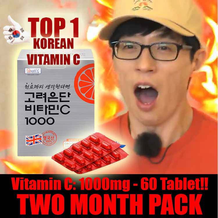 No.1 Korean Eundan VITAMIN C 100 Original From Korea Yoo Jae Suk Vitamin C 1000mg / 60 Tablets