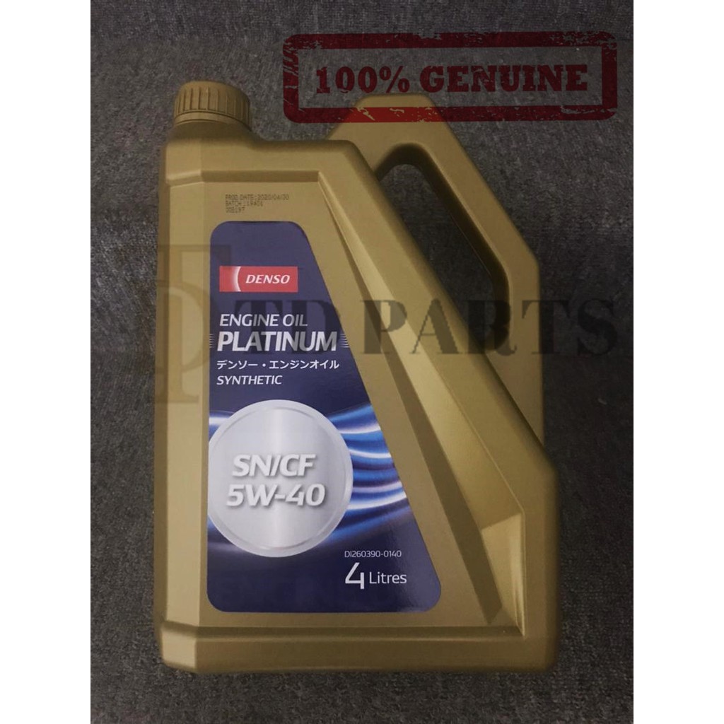 100% GENUINE DENSO ENGINE OIL SAE 5W40 FULLY SYNTHETIC API SN/CF 4L ...