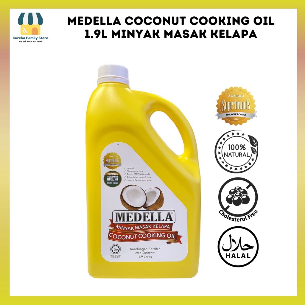 MEDELLA Coconut Cooking Oil 1.9L Minyak Masak Kelapa Sihat dan Tanpa