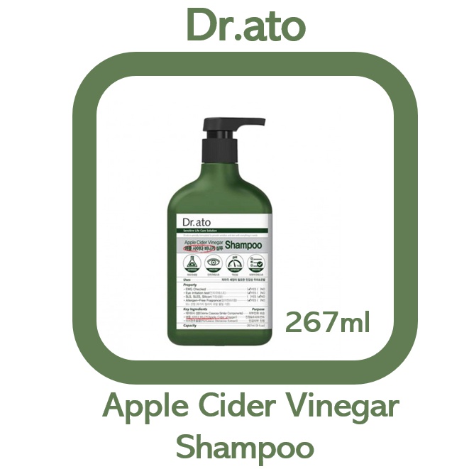 [ Dr.ato ] Apple Cider Vinegar Shampoo 267ml Clean care Shopee Malaysia