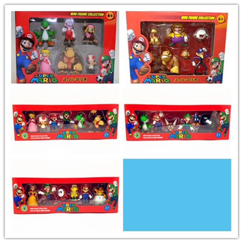 Nintendo Super Mario Mini Figure Series 1 PVC 6 Figurines Coffret Collector