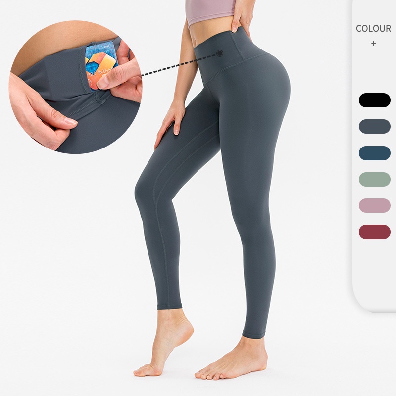 Polyester High Waist Women's yoga tights pants, Solid, Skin Fit at