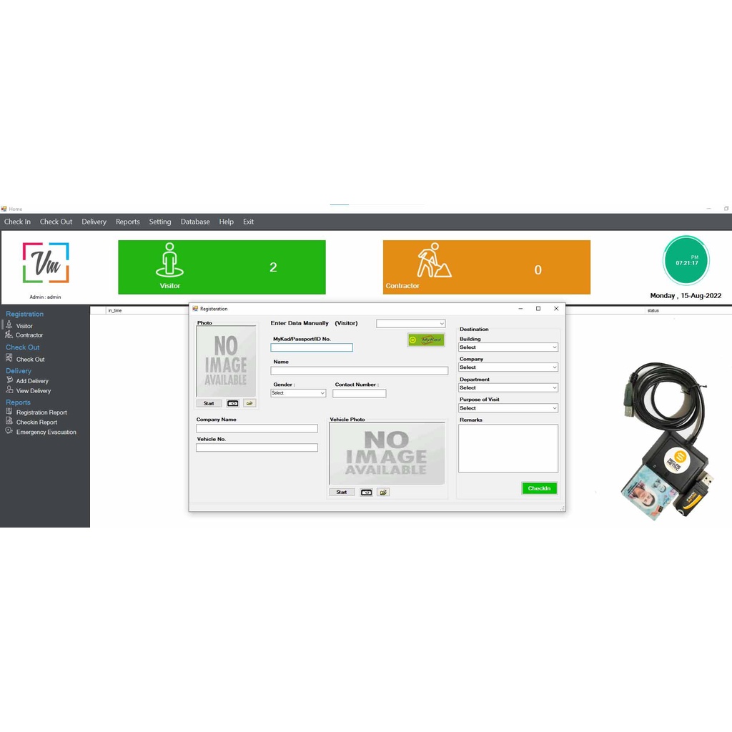 Visitor Management Sysem - VMS MyKad reader | Shopee Malaysia