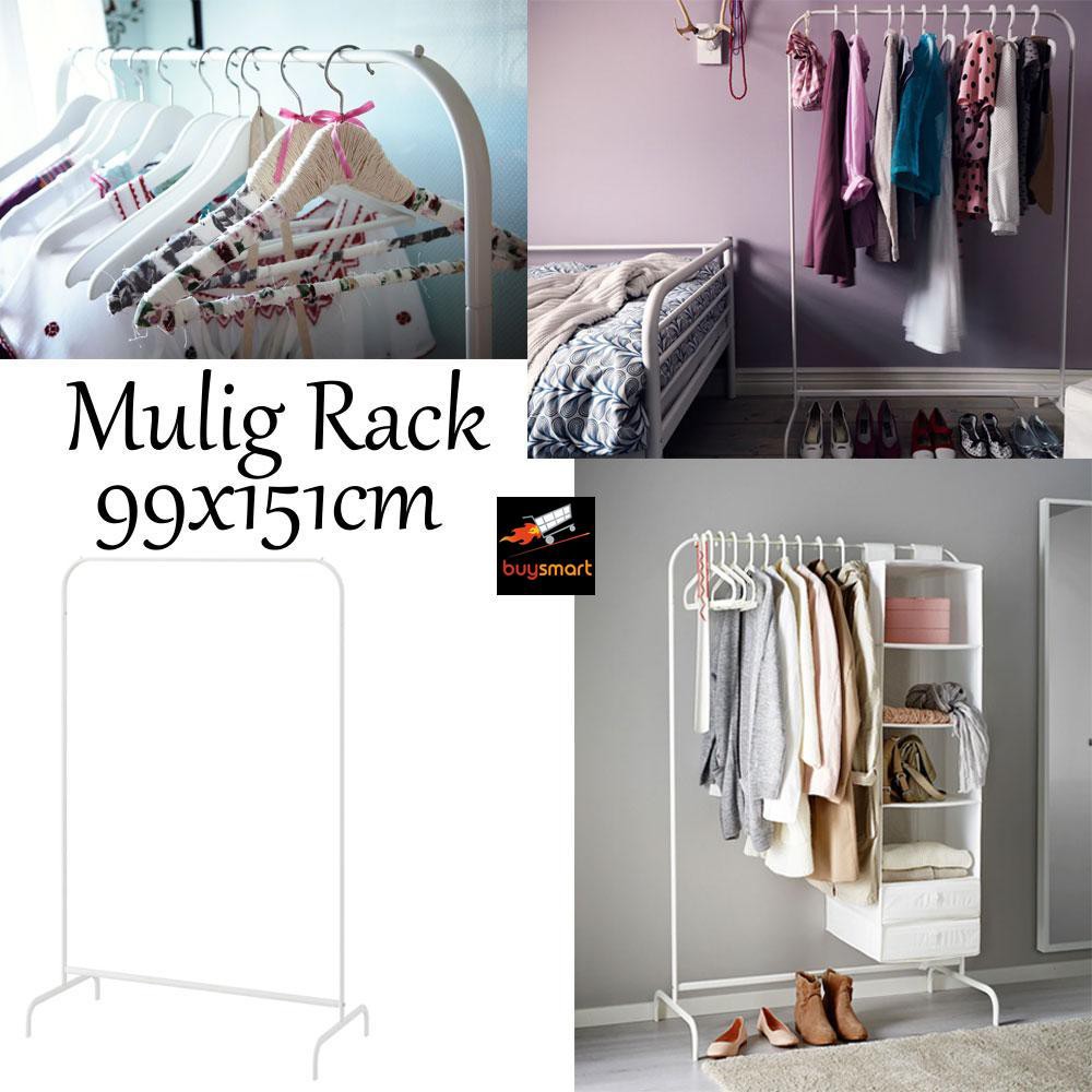 Ikea MULIG Clothes Bar Rak Baju Ikea RIGGA JALL Drying Rack Foldable ...
