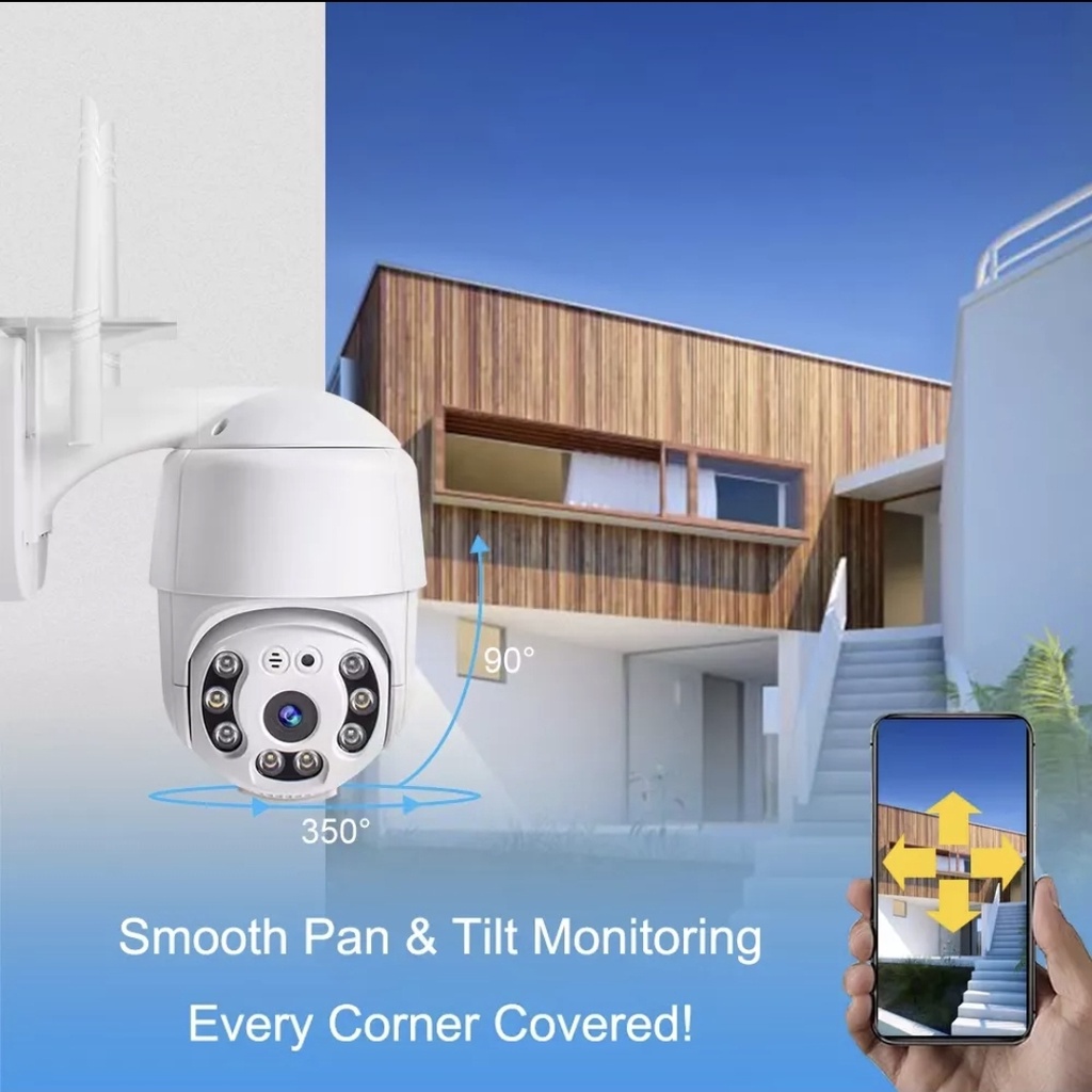 Yi iot 2MP 1080p Full HD Outdoor Weatherproof 360 Degree Rotation PTZ ...