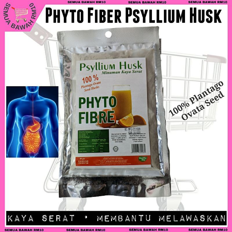 [Ready Stock] Phyto Fiber Psyllium Husk (80 gram) Minuman Kaya Serat ...