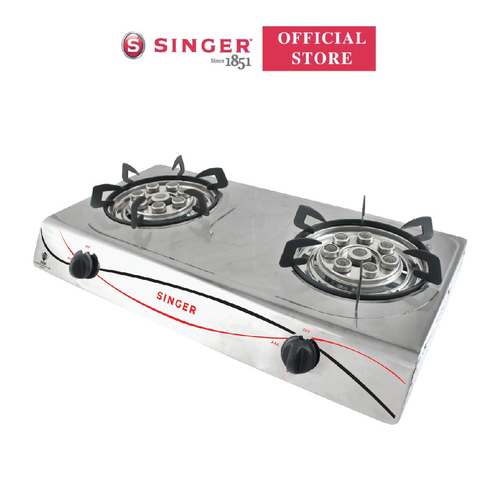 Singer HGT218J Double Burner 8 Jet Gas Cooker Shopee Malaysia
