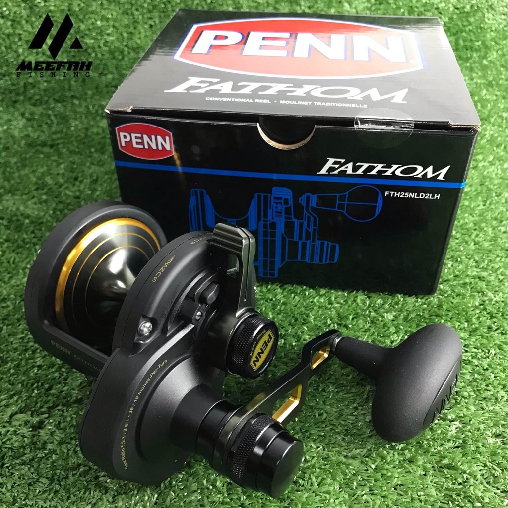 PENN Conventional 2-Speed Left-Handed Reel FATHOM II LEVER DRAG 25NLD2 LH