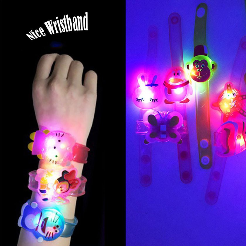 LED Glowing Wristband Cartoon cute Led light with Crystal transparent ...