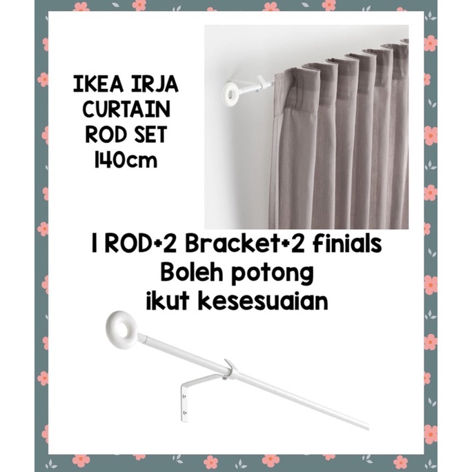 𝑰𝑲𝑬𝑨 IRJA SET LENGKAP curtain rod set 140cm curtain rail batang langsir
