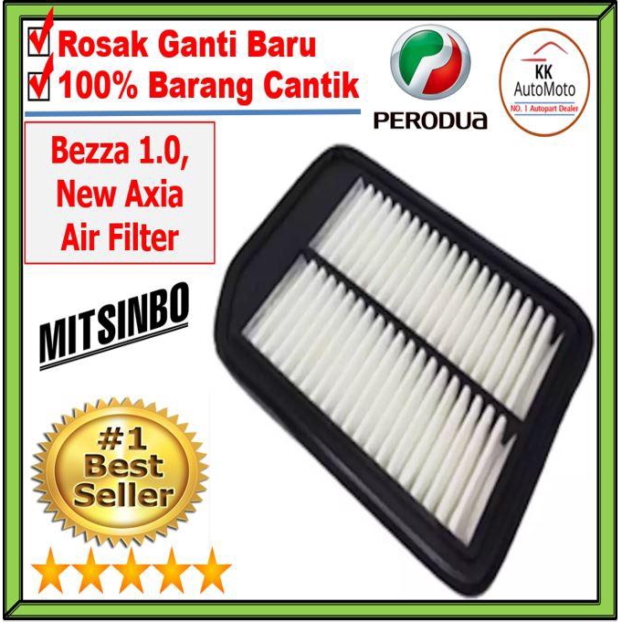 Mitsinbo Perodua Bezza 1.0 / Axia (new) - Air Filter (17801-BZ140 ...