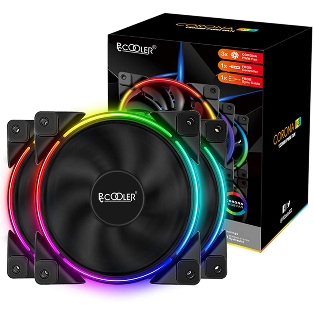 Pccooler 120mm Fan Moonlight Series 5 in 1 Kit Upgrade,PC-5M120