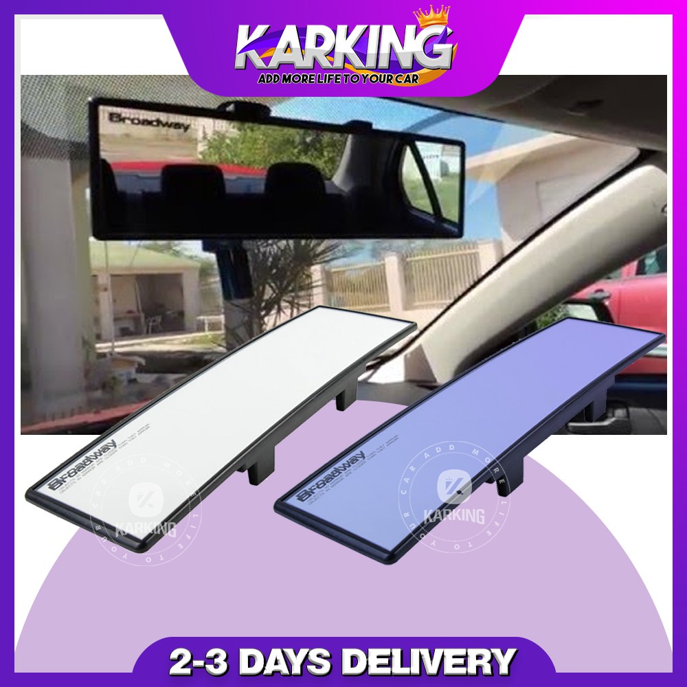 (300mm 270mm) Broadway Car Rear View BLUE FLAT/CONVEX Blue Mirror ...