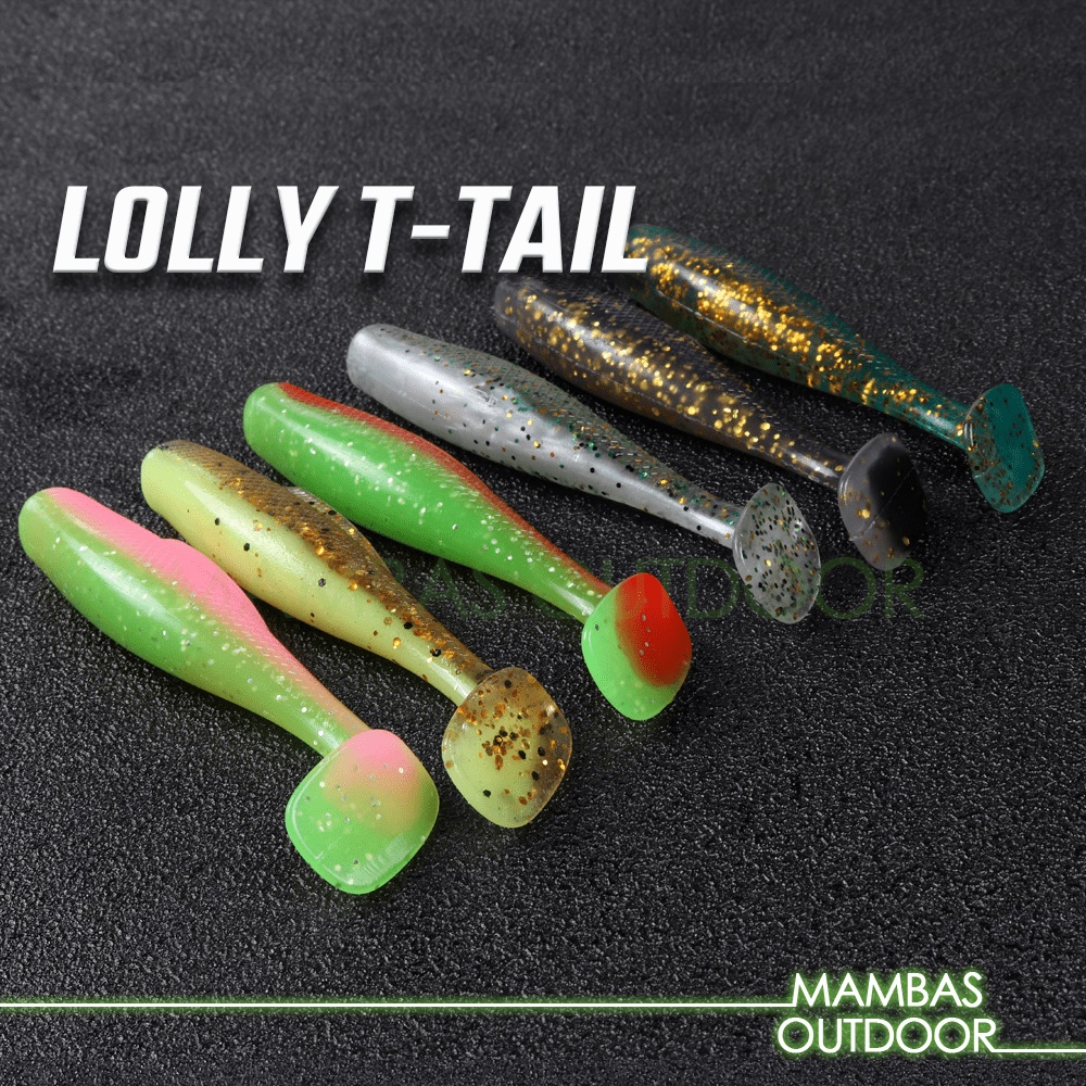 [6 PCS] Lolly TTail Soft Plastic Minnow Zman Fishing Lure Baits