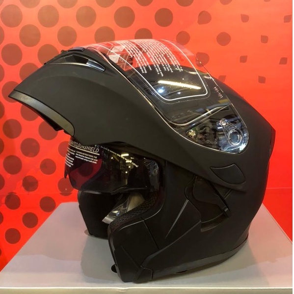 FULLFACE NEXX FLIP UP MATT BLACK ( DOUBLE VISOR ) | Shopee Malaysia