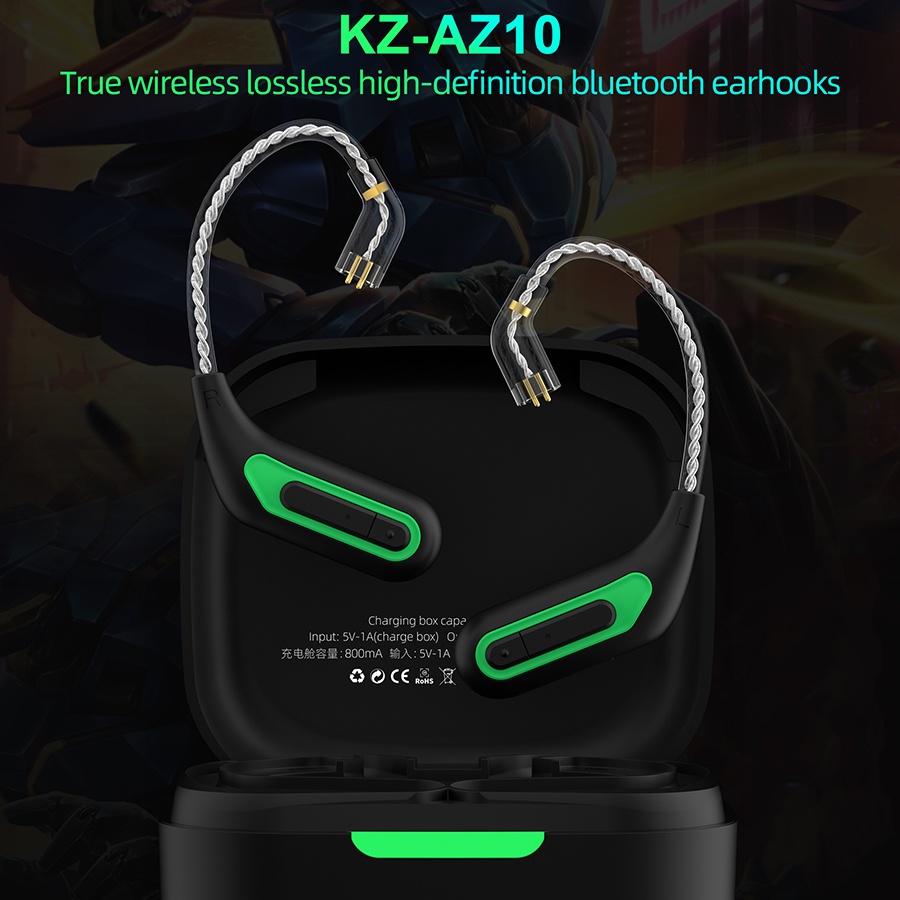 KZ AZ10 HD Bluetooth Module Wireless Upgrade Cable Bluetooth 5.2 HIFI ...