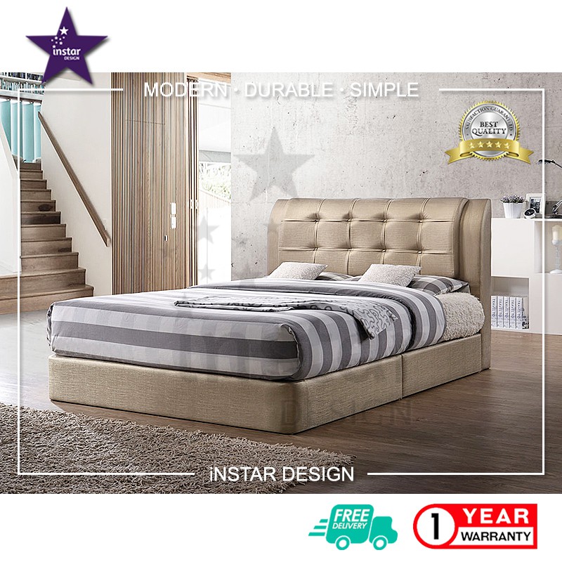 iNSTAR DESIGN JEZA QUEEN SIZE DIVAN BED (GOLD) Shopee Malaysia