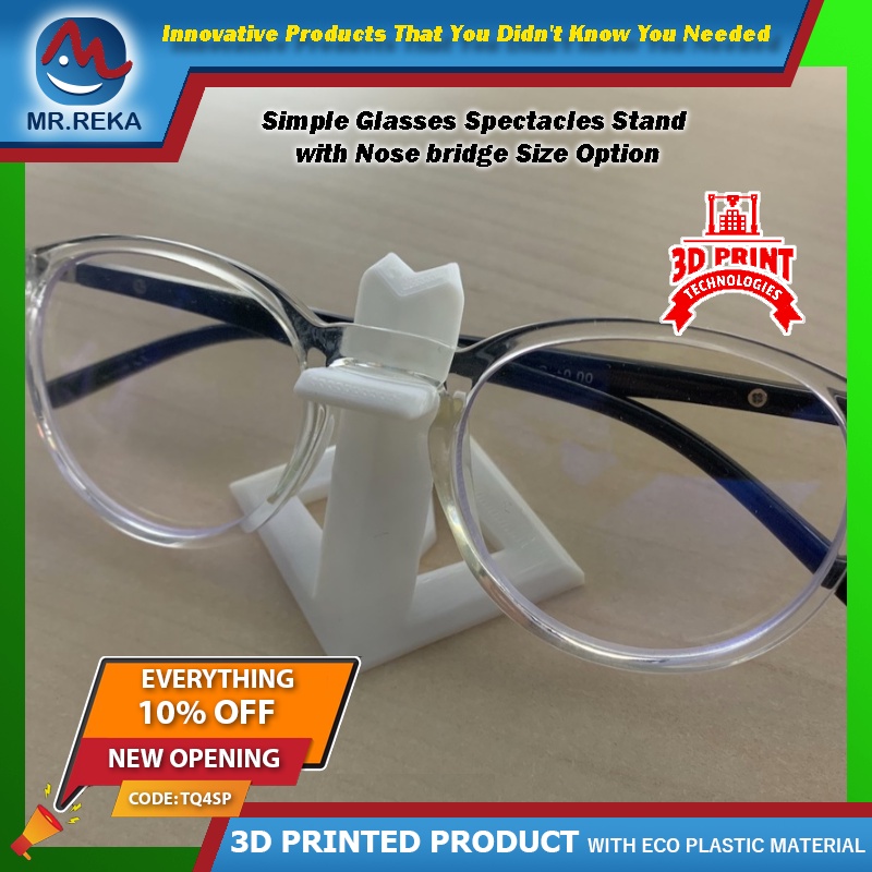 Simple Glasses Spectacles Stand with Nose bridge Size Option | Shopee ...
