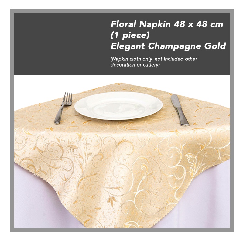 ACEVE DREAM READY STOCK 1pc Floral Print Table Napkin Cloth Dinner ...