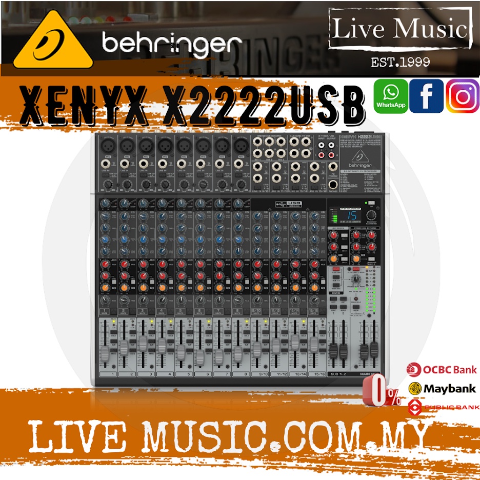 Behringer XENYX X2222USB Mixer with USB and Effects ( XENYXX2222USB