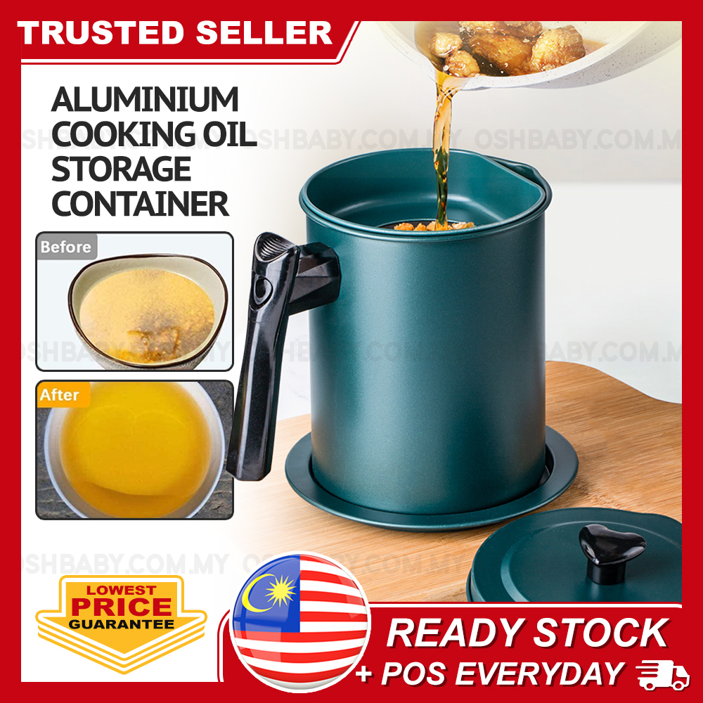 ALUMINIUM COOKING OIL STORAGE CONTAINER(304 Stainless Steel Filter oil