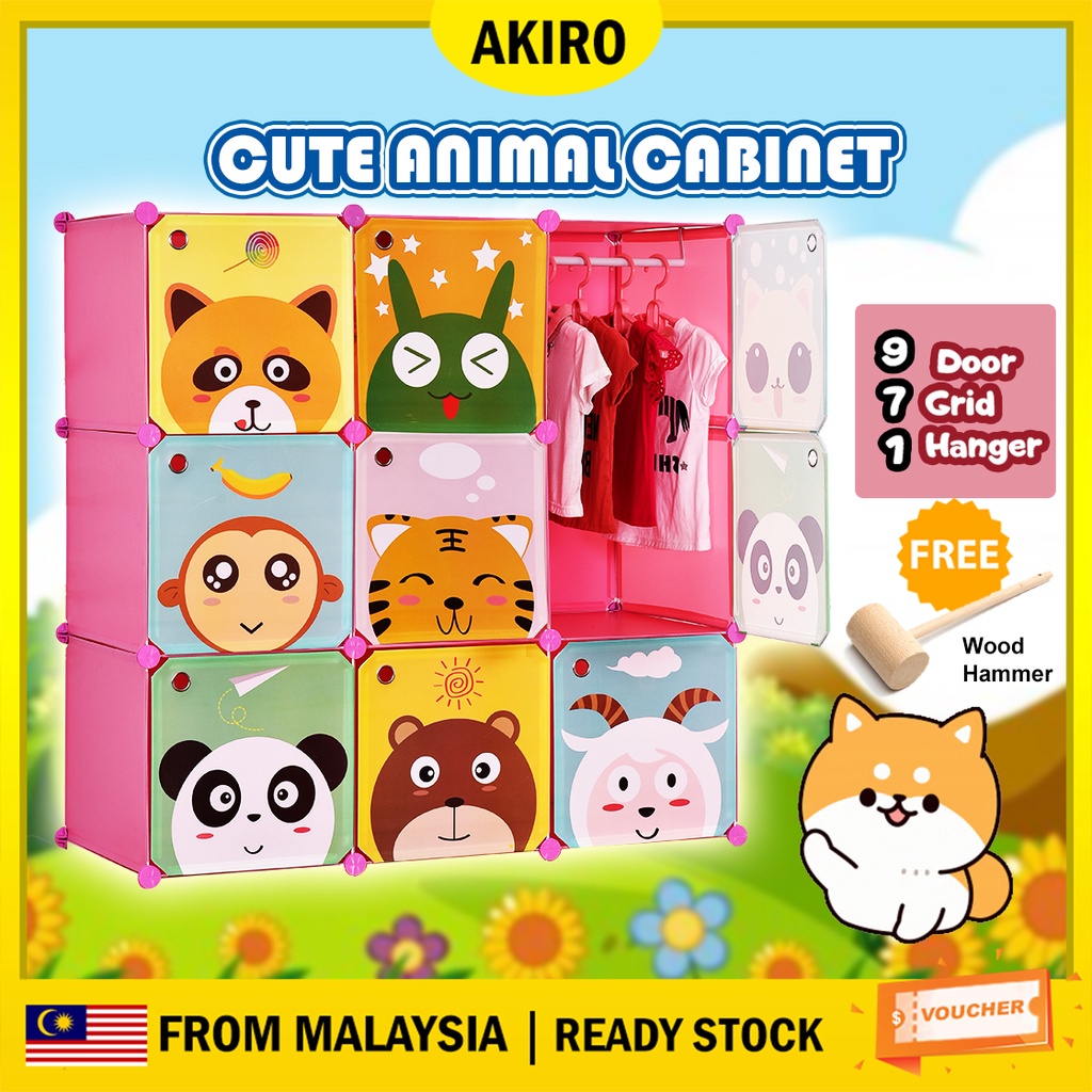 AKIRO [ CLEAR STOCK ] DIY Kitty Cute Animal Home Living Space Saving 9 ...