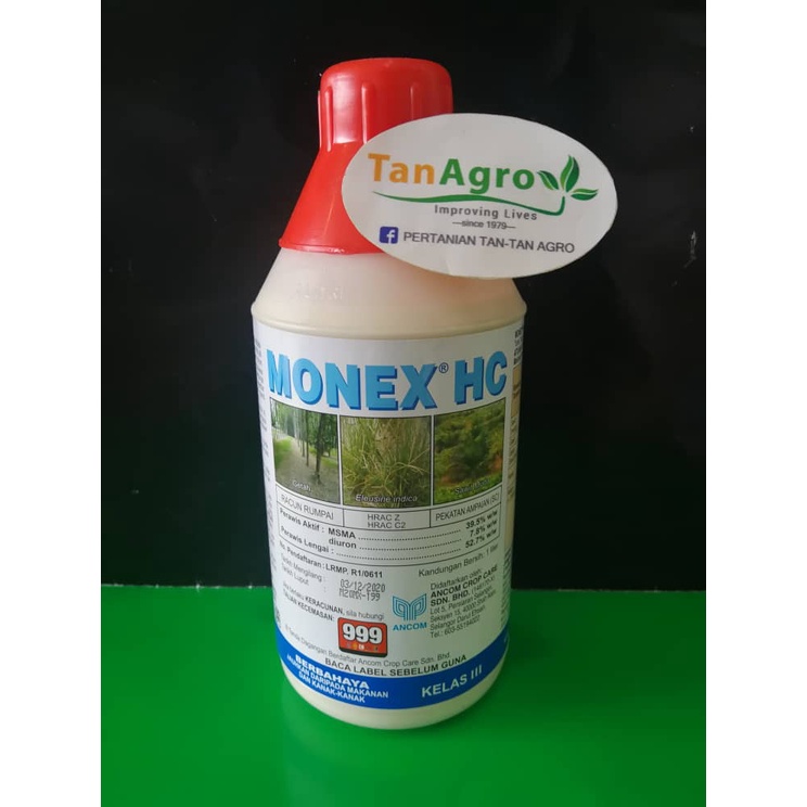 👉🏻ASLI👈🏻 Racun rumput Ancom Monex (A.i MSMA 39.5% + diuron 7.8%) 1L ...