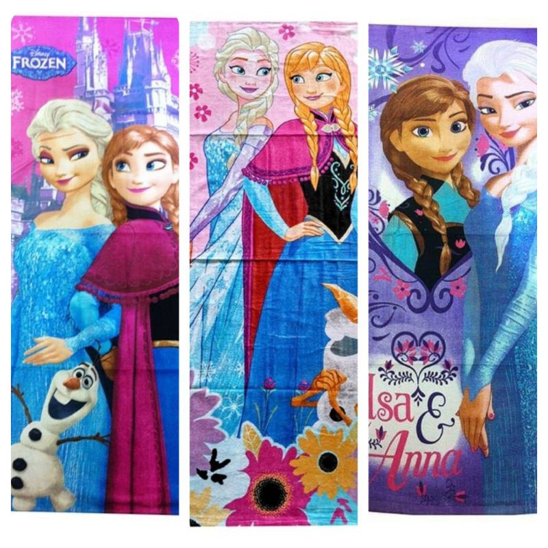 120x60cm Frozen Towel 100 Cotton Kids Bath Towel Frozen Shopee Malaysia