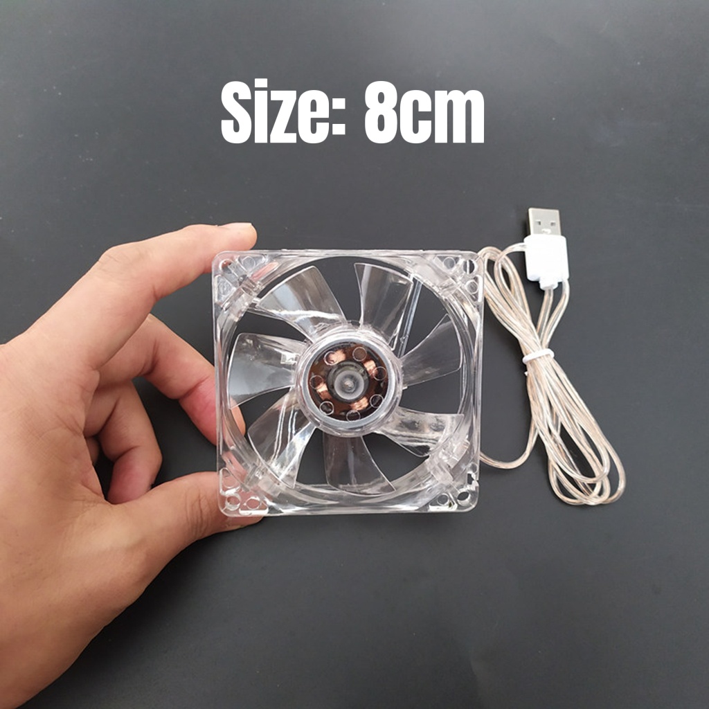 Hamster Cage USB Cooling Fan 8 12cm rodents Reptile tank fan Hedgehog cage air ventilation cool fan