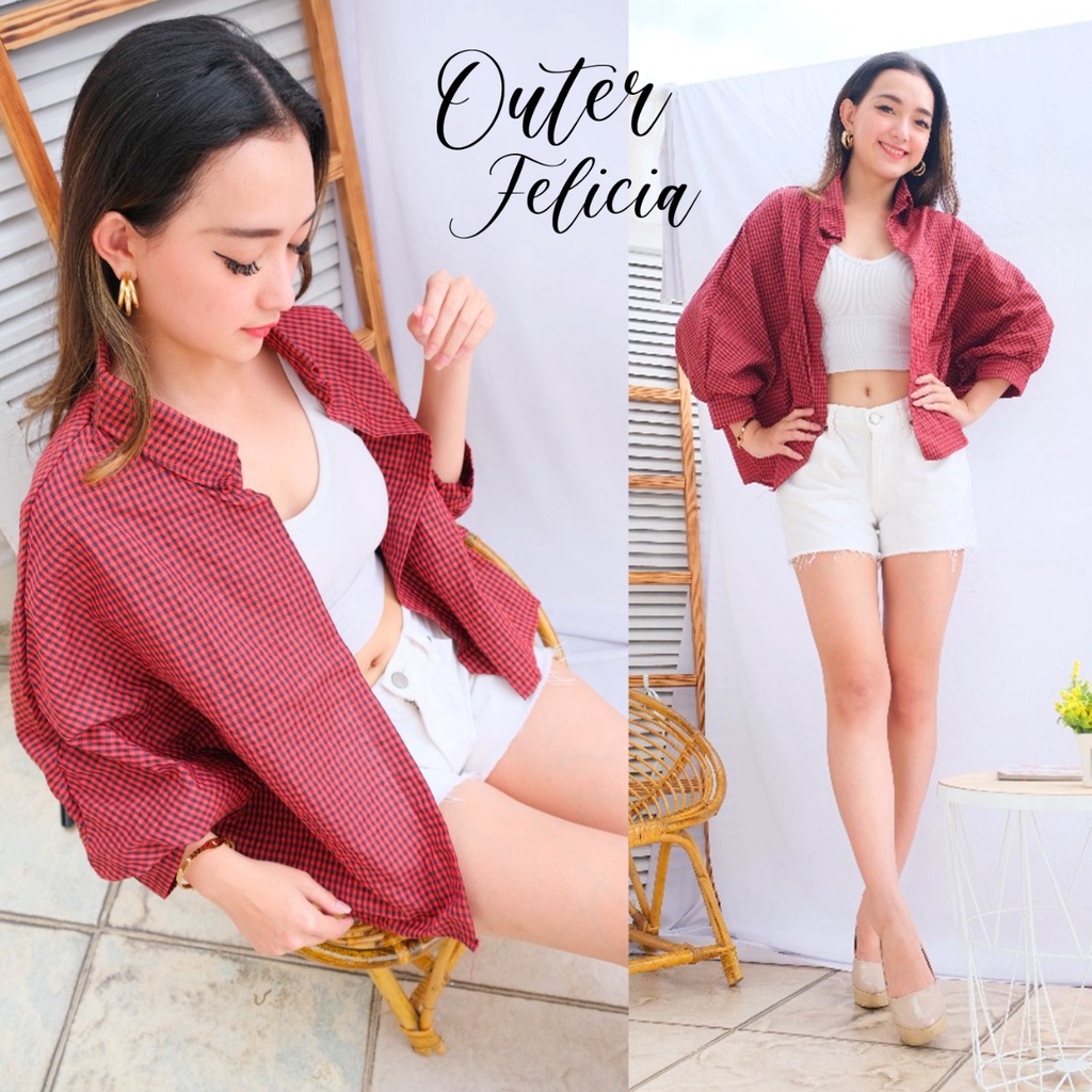 TOPLY SHOP Outer Basic Batwing korean Felicia square Cardigan | Shopee ...