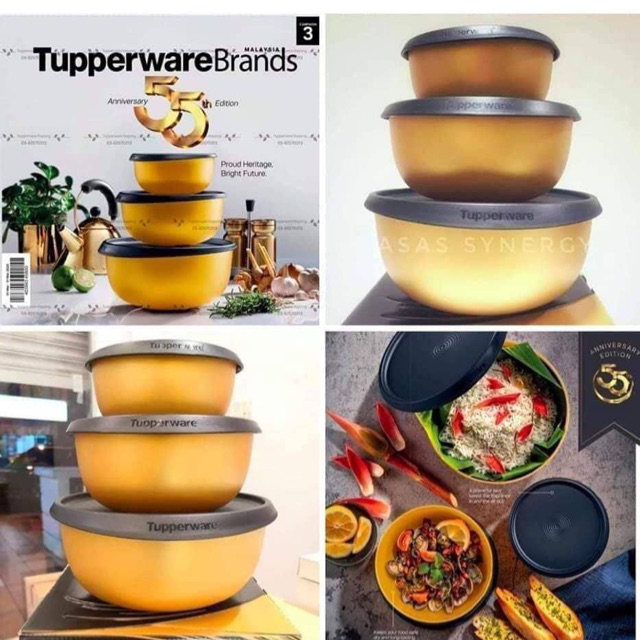 Ready Stock!!! Tupperware Gold Bowl (anniversary limited edition ...