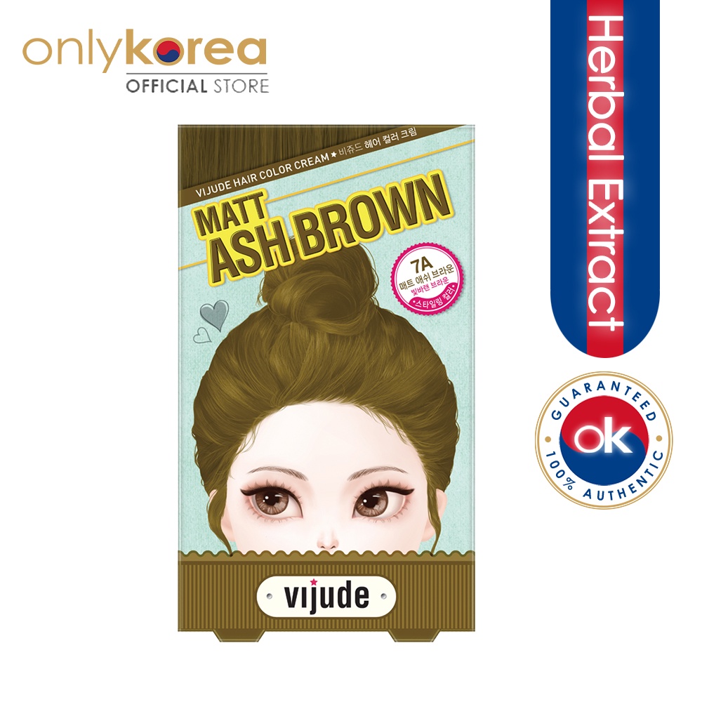 Mediheal Vijude Hair Color Cream 7a Matt Ash Brown 30ml + 10g