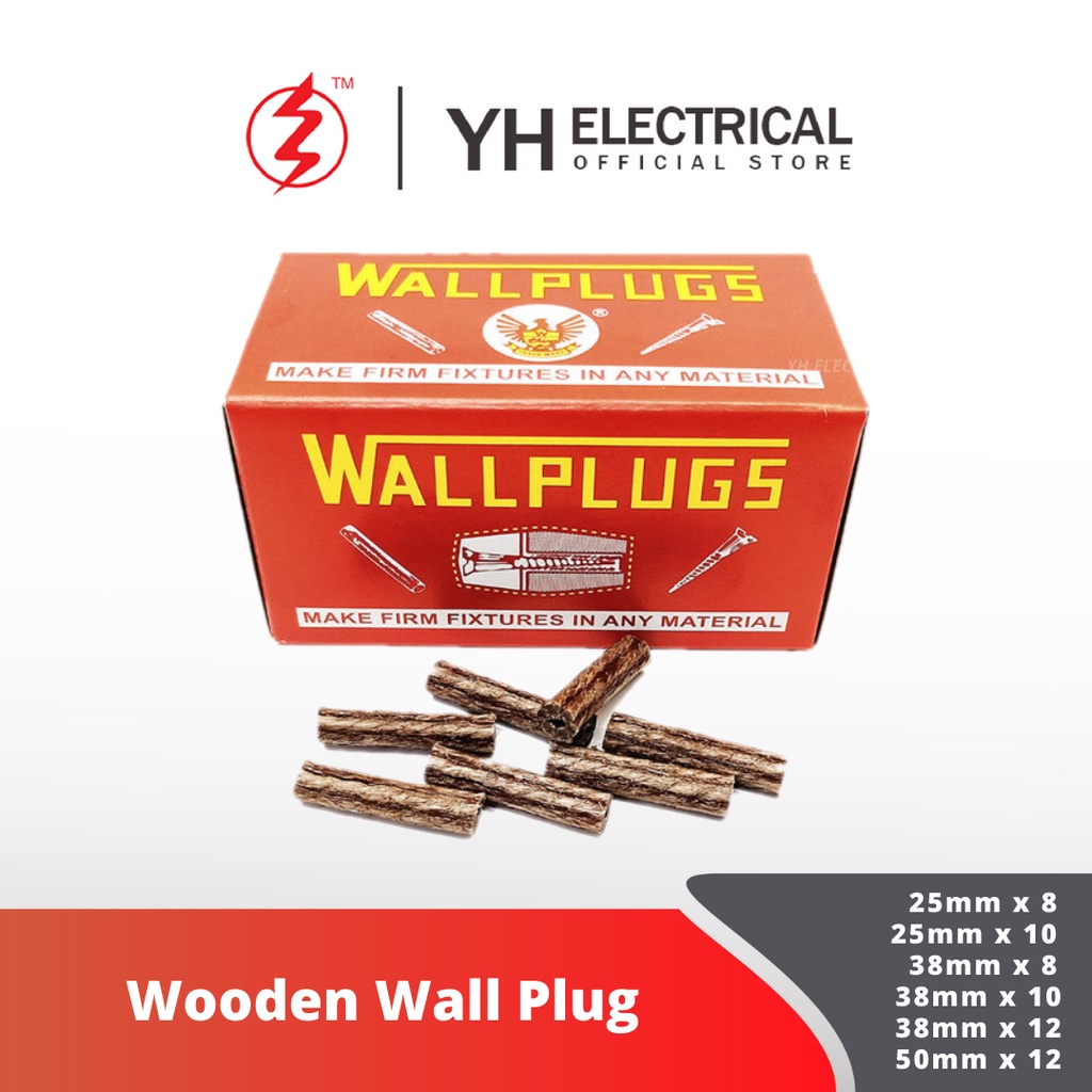 25mm / 38mm / 50mm Wood Wall Plug for Screw Palam Dinding Kayu